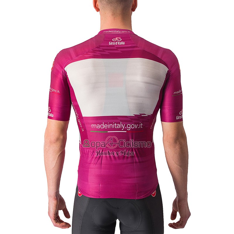 Giro d'Italia Ropa Ciclismo Culotte Corto 2023 Hombre Mangas Cortas Violeta